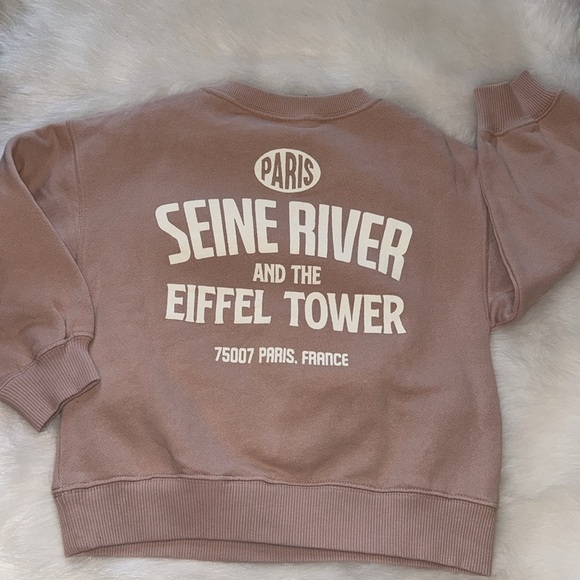 NWT! Girls Zara sweatshirt withh Eiffel Tower. Size 6 - Picture 2 of 4